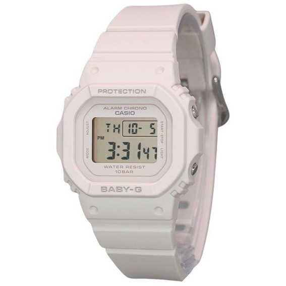 Zegarek damski Casio Baby-G cyfrowy beżowy różowy pasek z żywicy kwarcowy BGD-565U-4 100M