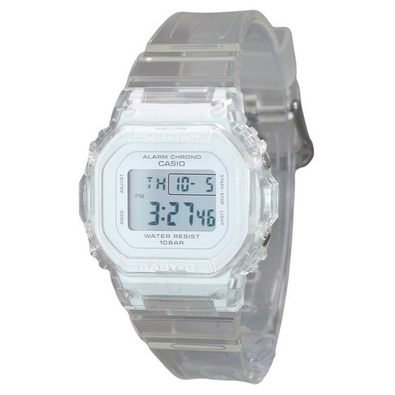 Zegarek damski Casio Baby-G Cyfrowy przezroczysty pasek z żywicy Kwarcowy BGD-565US-7 100M