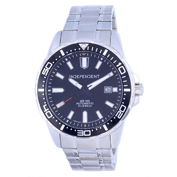Independent Stainless Steel Black Dial Automatic BJ4-418-51 100M Men's Watch