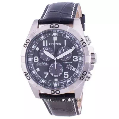 นาฬิกา Citizen Brycen Super Titanium Perpetual Calendar Eco-Drive BL5551-14H 100M Men's Watch