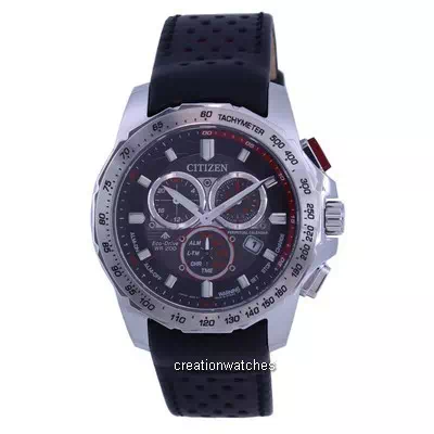 Relógio masculino Citizen Promaster MX cronógrafo mostrador preto Eco-Drive BL5570-01E 200M