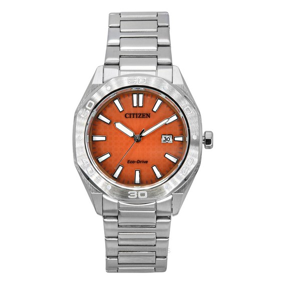 Citizen Eco-Drive rustfrit stål orange skive BM7630-80Z 100M herreur