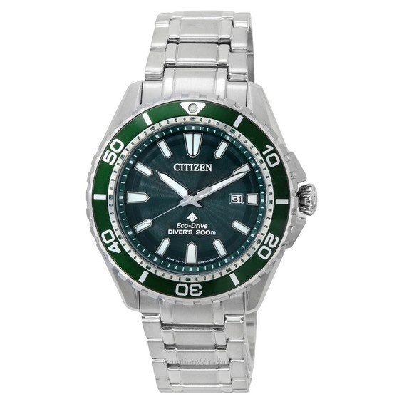 Citizen Promaster Marine Green Dial Eco-Drive Diver's BN0199-53X 200M นาฬิกาข้อมือผู้ชาย
