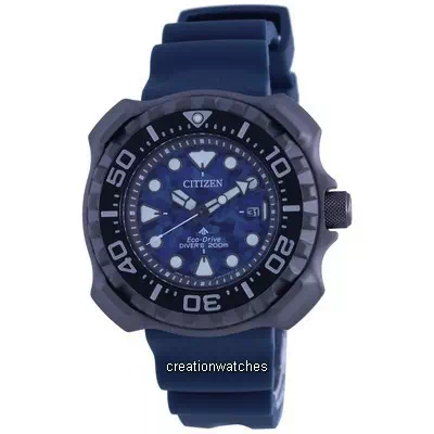 Relógio masculino Citizen Promaster com correia de poliuretano Eco-Drive BN0227-09L 200M