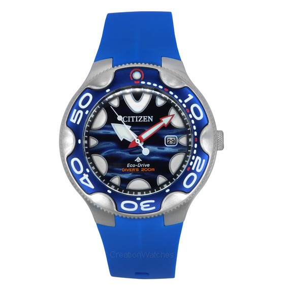 Citizen Promaster PU Strap Blue Dial Eco-Drive Diver's BN0238-02L 200M Men's Watch