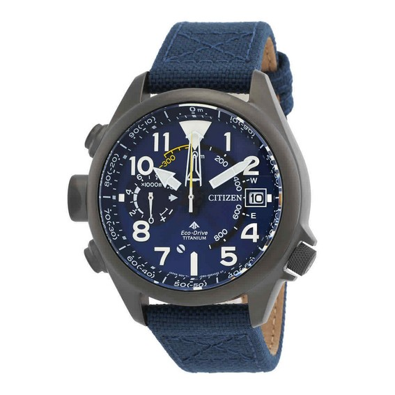 Мужские часы Citizen Promaster Altichron Super Titanium с синим циферблатом Eco-Drive Diver's BN4065-07L 200M