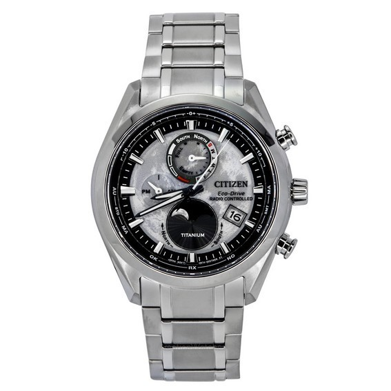 Citizen Eco-Drive Tsuki-yomi Super Titanium Radio Controlled Grey Dial BY1010-81H 100M Men's Watch