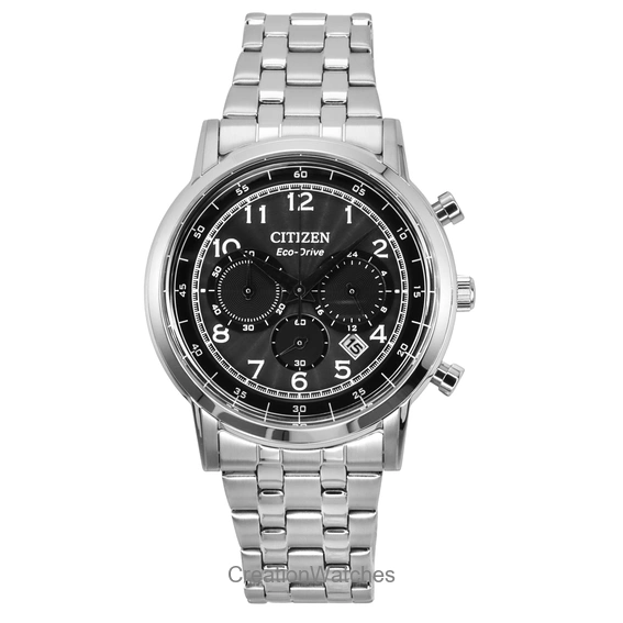 Citizen Eco-Drive Chronograph Stainless Steel Black Dial CA4630-53E Men's Watch