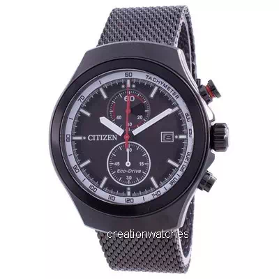 Relógio masculino Citizen Black Dial Chronograph Eco-Drive CA7015-82E 100M