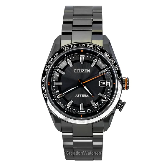 Citizen Attesa Radio Controlled Titanium Black Dial Eco-Drive CB0286-61E 100M Men's Watch