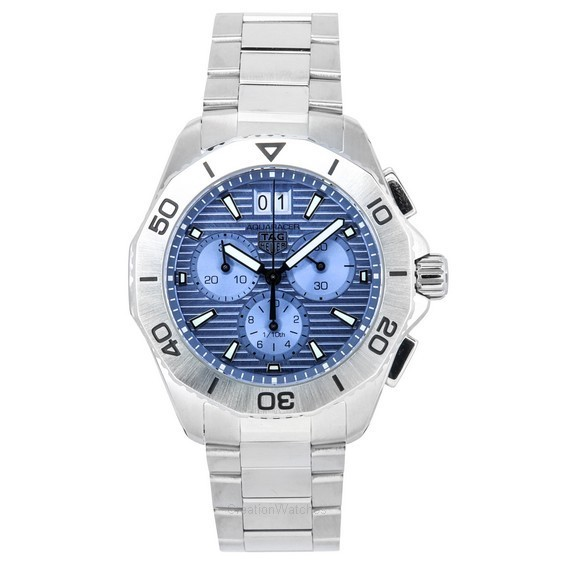 Ετικέτα Heuer Aquaracer Professional 200 Date Chronograph Sunray Blue Dial Quartz Diver's CBP1112.BA0627 200M Ανδρικό ρολόι