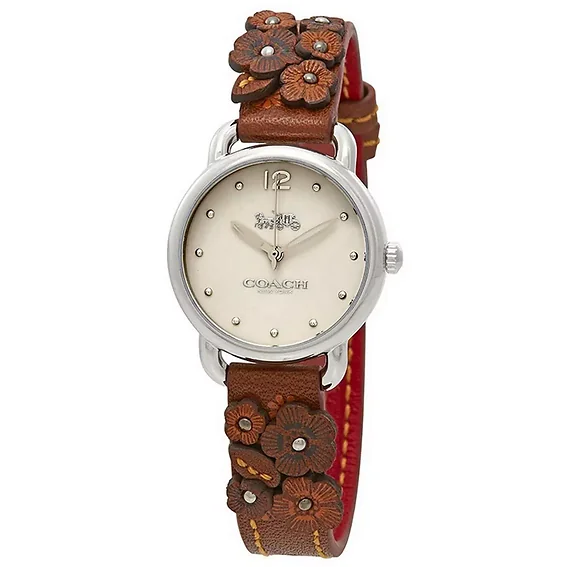Coach Delancey Beige Dial Stainless Steel Quartz 14502761 Women's Watch