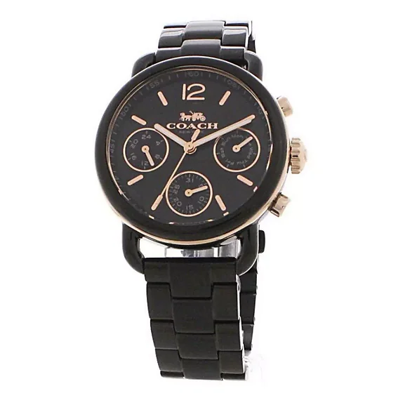 Coach Delancey Chronograph Black Dial Stainless Steel Quartz 14502840 Women's Watch