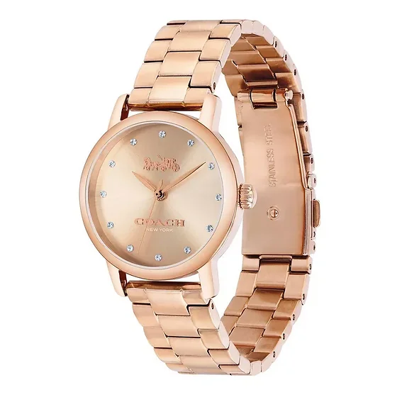 Coach Grand Rose Gold Tone Stainless Steel Quartz 14503003 Women's Watch