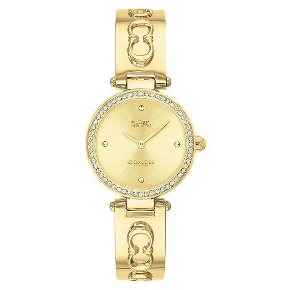 Coach Park Crystal Accents Gold Tone Stainless Steel Quartz 14503276 Women's Watch