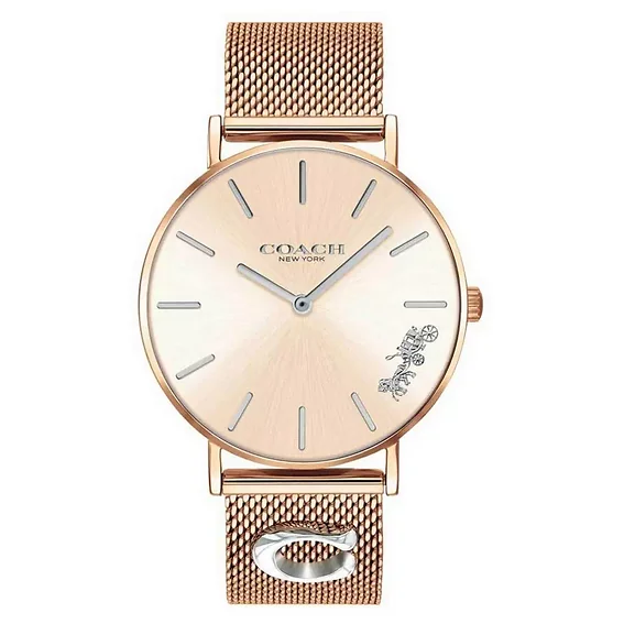 Coach Perry Rose Gold Tone Stainless Steel Quartz 14503338 Women's Watch