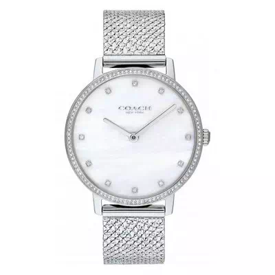 Coach Audrey Mother Of Pearl Dial Stainless Steel Quartz 14503358 Women's Watch