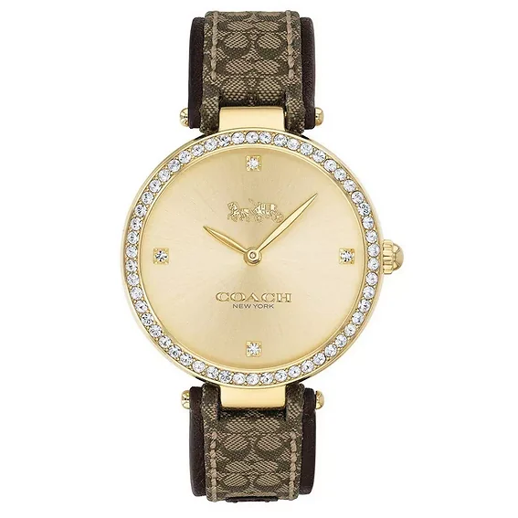 COACH腕時計 Coach Ladies' Black Lacquer Dial Stainless Steel Watch 14504356