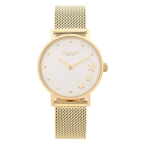 Coach Perry Silver Dial Gold Tone Stainless Steel Quartz 14503521 Women's Watch