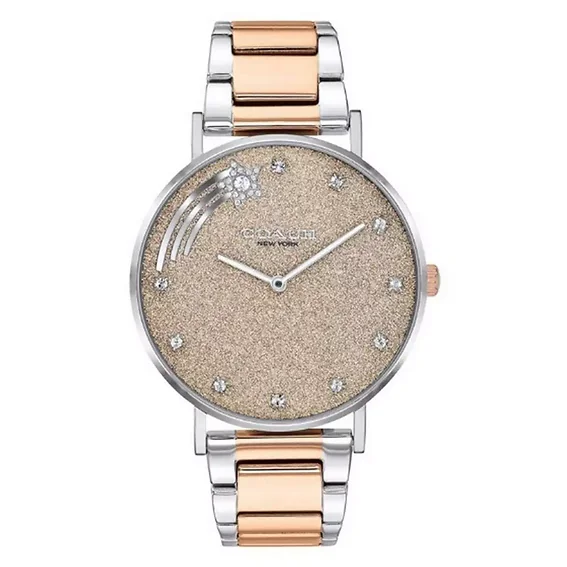Coach Perry Brown Dial Two Tone Stainless Steel Quartz 14503522 Women's Watch