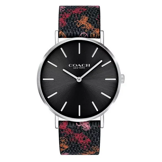 Coach Perry Classic Black Dial Leather Strap Quartz 14503554 Women's Watch