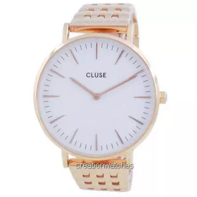 Cluse La Boheme Reloj de cuarzo de acero inoxidable en tono dorado rosa CW0101201024 para mujer