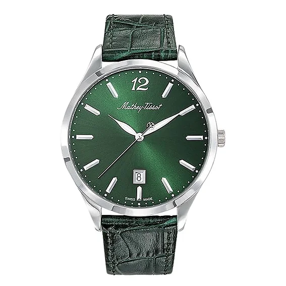 Mathey-Tissot Urban Leather Strap Green Dial Quartz D411AV Women's Watch