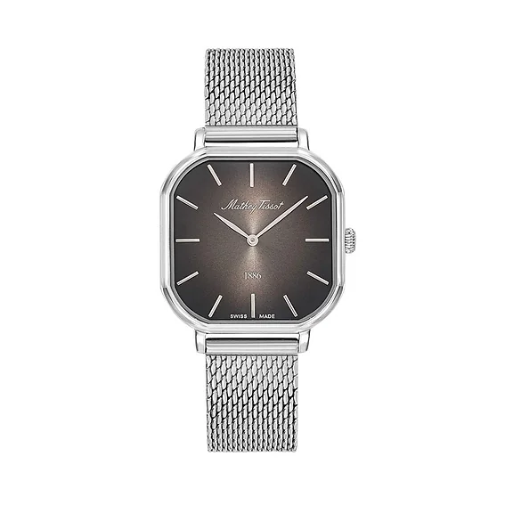 Mathey-Tissot Monsoon Square Stainless Steel Black Dial Quartz D7917AN Women's Watch