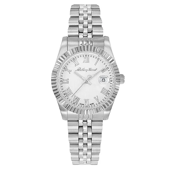 Mathey-Tissot Mathy III Roman Stainless Steel White Dial Quartz D810ABR Women's Watch