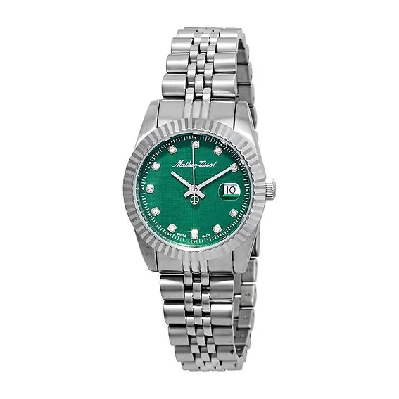 Mathey-Tissot Mathy III Stainless Steel Green Dial Quartz D810AV Women's Watch