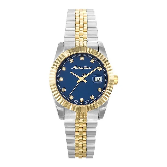 Mathey-Tissot Mathy III Two Tone Stainless Steel Blue Dial Quartz D810BBU Women's Watch