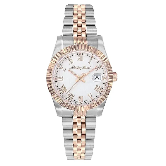 Mathey-Tissot Mathy III Roman Two Tone Stainless Steel White Dial Quartz D810BRA Women's Watch