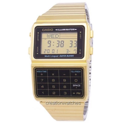 カシオ デジタル ステンレス鋼データ銀行多言語 DBC 611 G 1DF DBC 611 G 男性用の腕時計 ja