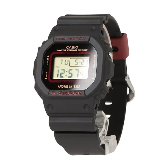 Casio G-Shock Digital Andres Iniesta Collaboration Resin Strap Quartz DW-5600AI-1 200M Men's Watch
