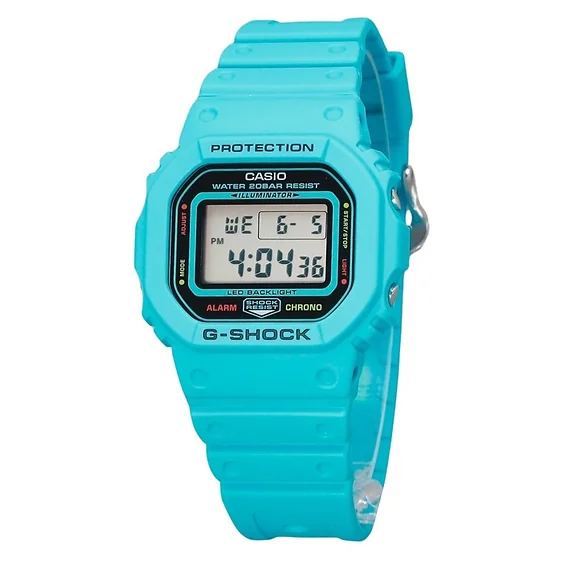 Casio G-Shock Digital Energy Park Series Vivid Blue Bio Based Resin Strap Quartz DW-5600EP-2 200M Men's Watch