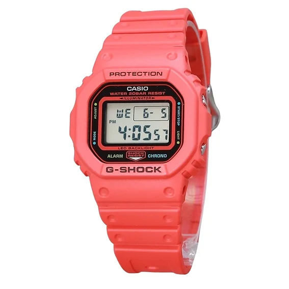 Casio G-Shock Digital Energy Park Series Red Bio Based Resin Strap Quartz DW-5600EP-4 200M Men's Watch