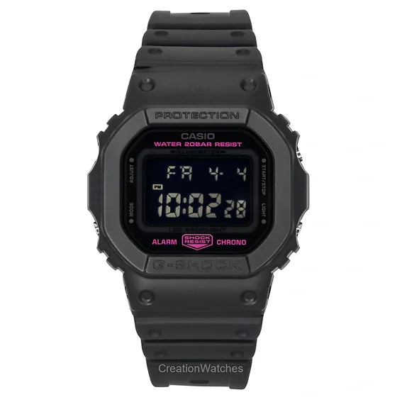 Casio G-Shock Digital Pink Ribbon Bio-Based Resin Strap Quartz DW-5600PK-1 200M Women's Watch