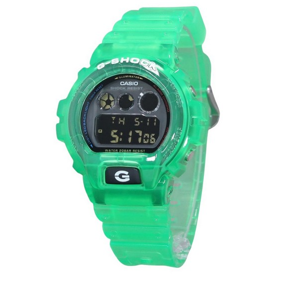 Casio G-Shock Joytopia สายเรซินสีเขียวโปร่งแสงดิจิตอลควอตซ์ DW-6900JT-3 200M นาฬิกาผู้ชาย