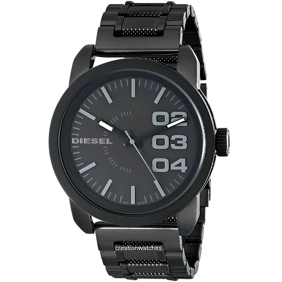 Diesel Black Dial Black Textured Steel WR100M DZ1371 Men's Watch