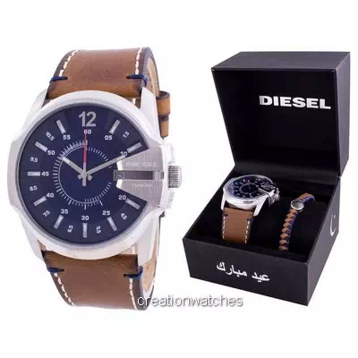 Diesel Master Chief Blue Dial Quartz DZ1925 With Gift Set 100M Men's Watch
