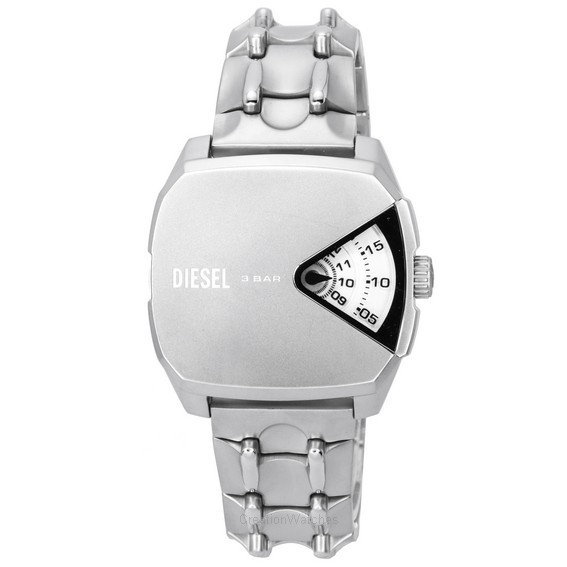 Diesel DVA Acero inoxidable Esfera plateada Cuarzo DZ2170 Reloj para hombre