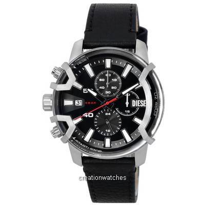 Diesel Griffed Chronograph Black Dial Quartz DZ4603 Men's Watch
