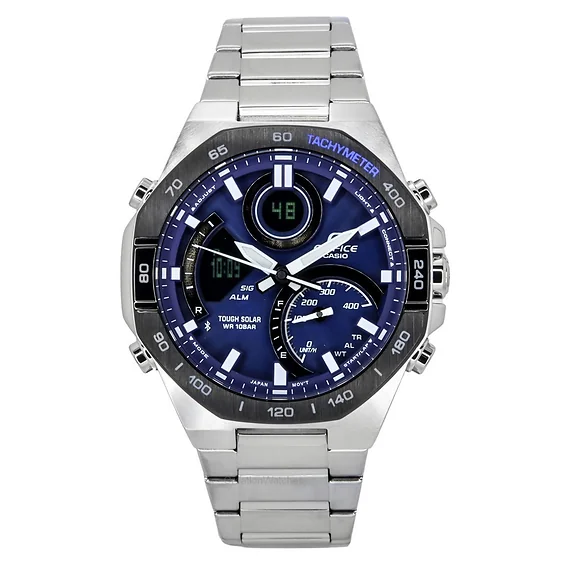 Casio Edifice Analog Digital Mobile Link Blue Dial Tough Solar ECB-950DB-2A 100M Men's Watch