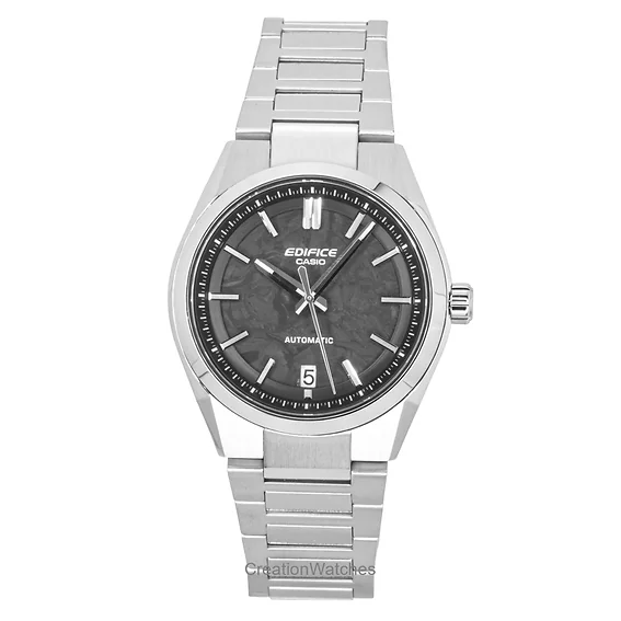 Casio Edifice Analog Stainless Steel Forged Carbon Grey Dial Automatic EFK-100CD-1A 100M Men's Watch
