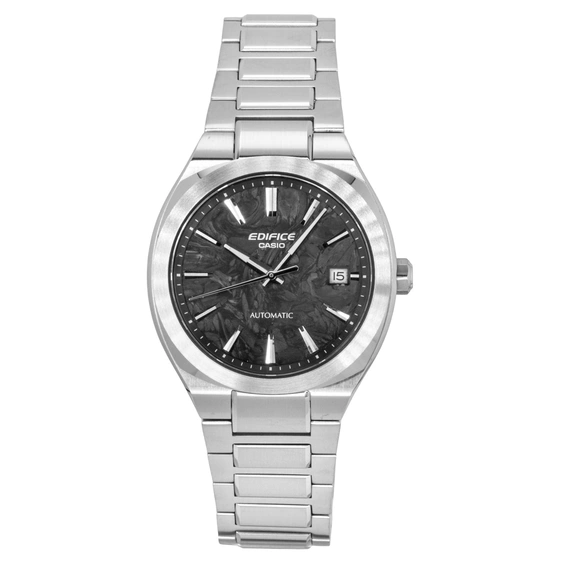 Casio Edifice Analog Stainless Steel Forged Carbon Black Dial Automatic EFK-200CD-1A 100M Men's Watch