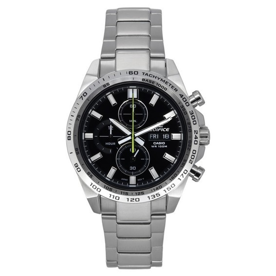 Casio Edifice Standard Chronograph Stainless Steel Black Dial Quartz EFR-574D-1A 100M Men's Watch