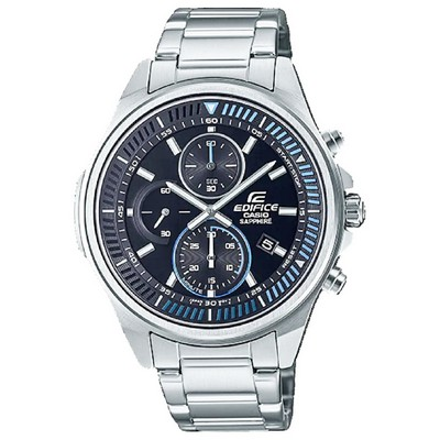 Casio Edifice Chronograf Analogowy zegarek kwarcowy ze stali nierdzewnej EFR-S572D-1A EFRS572D-1 100M Męski zegarek