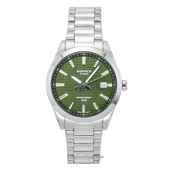 Casio Edifice Analog Stainless Steel Green Dial Quartz EFV-160D-3A 100M Men's Watch