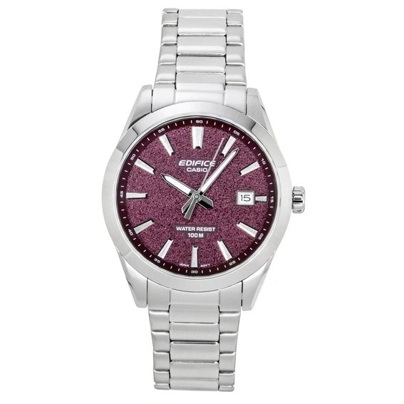 Casio Edifice Analog Stainless Steel Red Dial Quartz EFV-160D-4AV 100M Men's Watch