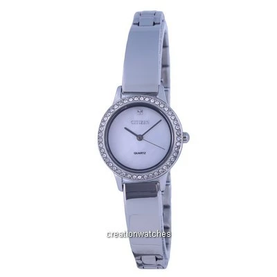 Citizen Analog Crystal Accents Mother Of Pearl Dial Quartz EJ6130-51D Women's Watch